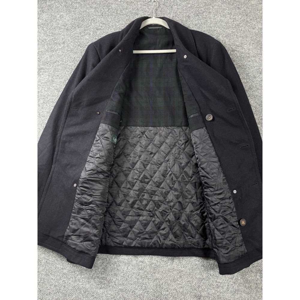 Ralph Lauren Coat Men Size 48L Navy Blue Luke Peacoat Wool‎ Heritage Nautical - Picture 4 of 9